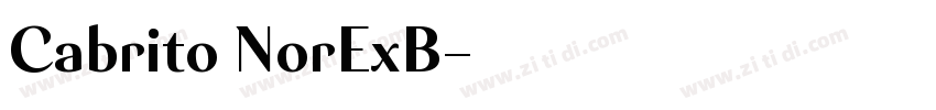 Cabrito NorExB字体转换 Cabrito NorExB字体转换